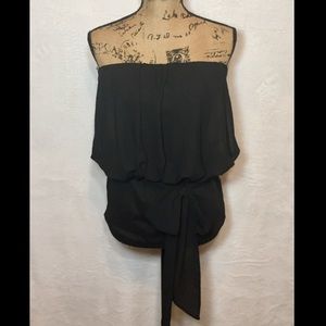 Patricia Field Corset Tube Top with Sash Tie